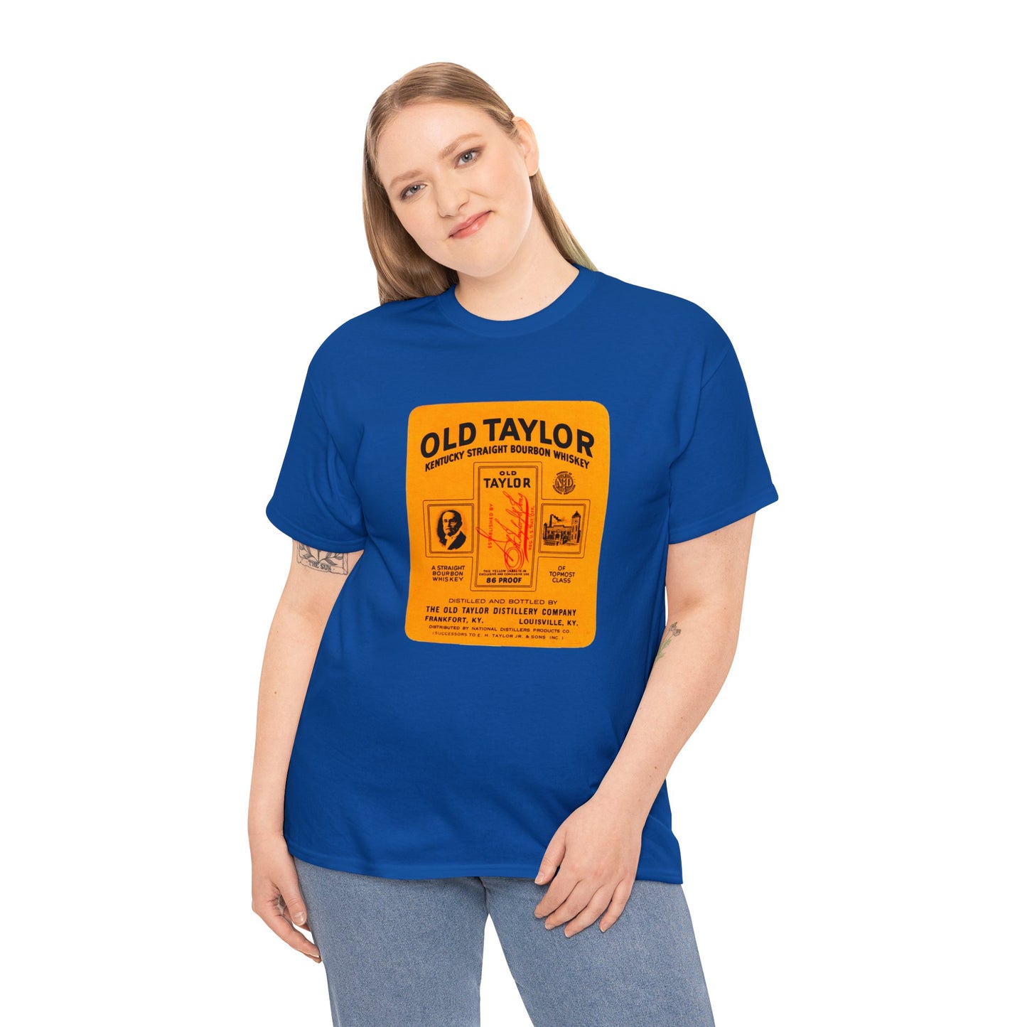 Old Colonel E H Taylor Unisex Heavy Cotton Tee, Buffalo Trace Pappy Blantons