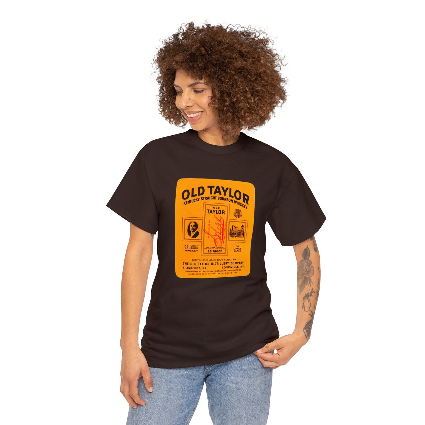 Old Colonel E H Taylor Unisex Heavy Cotton Tee, Buffalo Trace Pappy Blantons