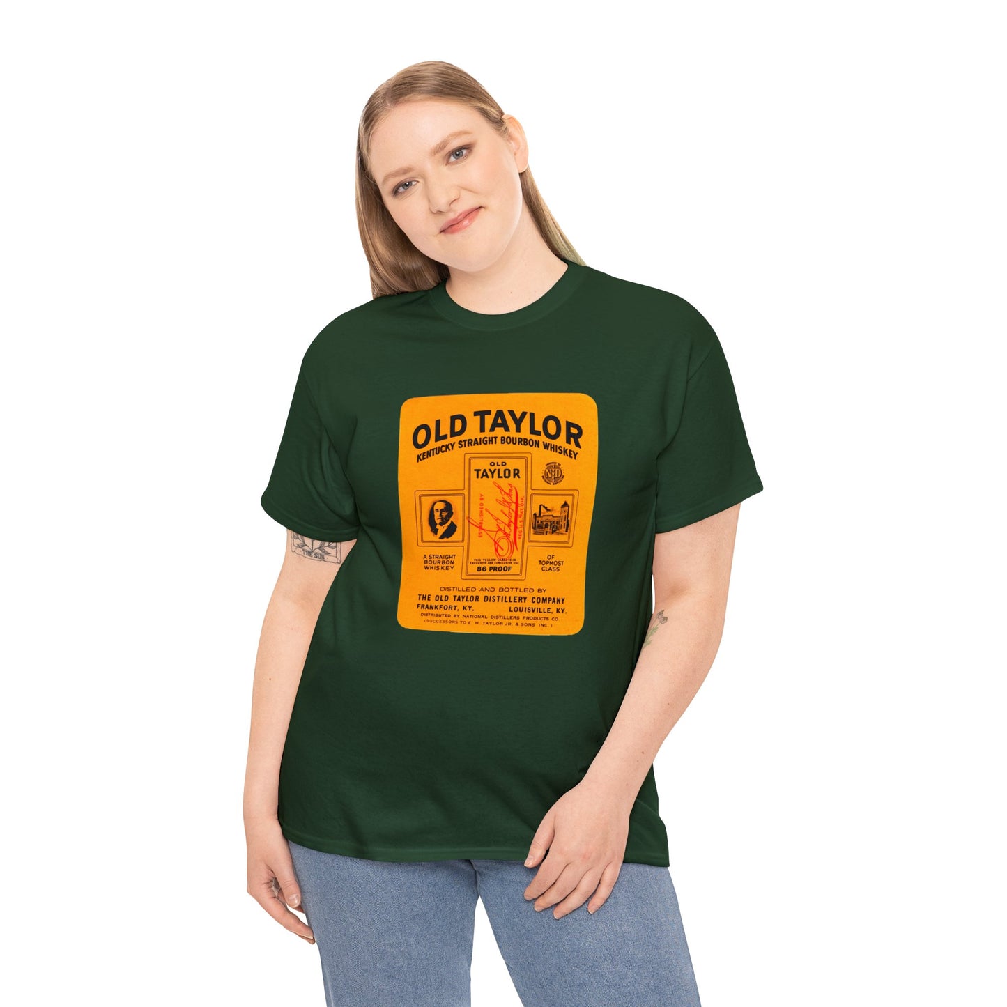 Old Colonel E H Taylor Unisex Heavy Cotton Tee, Buffalo Trace Pappy Blantons