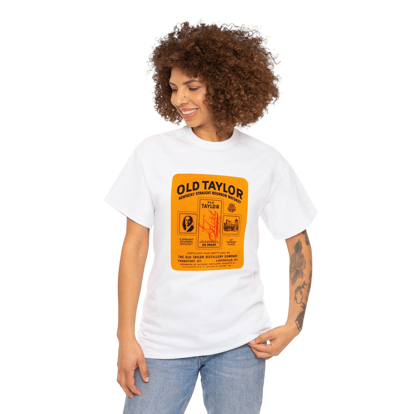 Old Colonel E H Taylor Unisex Heavy Cotton Tee, Buffalo Trace Pappy Blantons