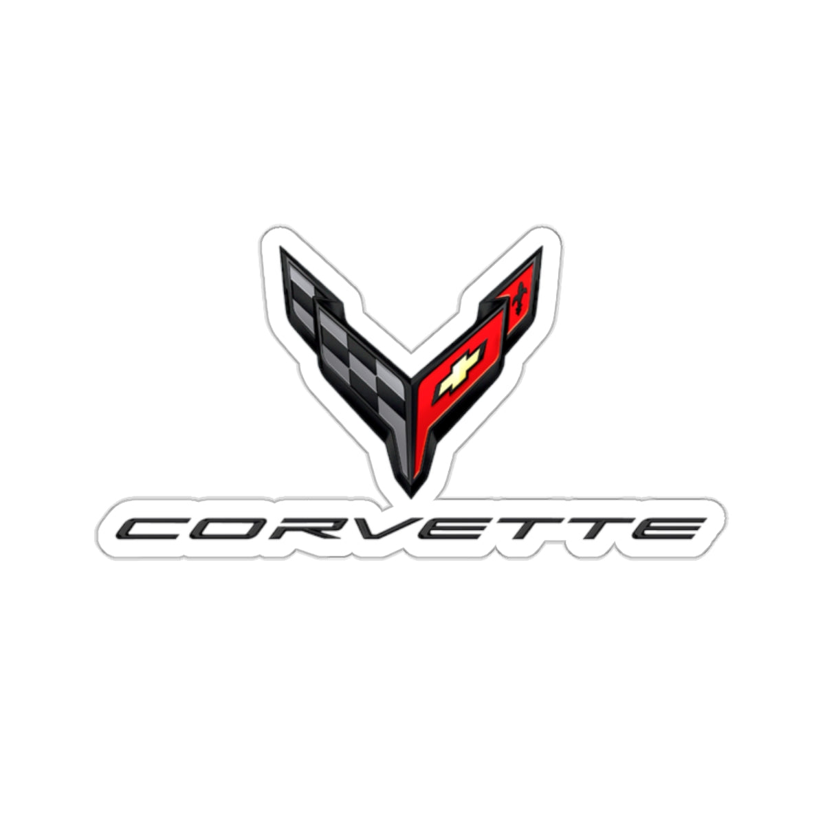 Corvette, Chevrolet Corvette Racing Luxury Car, Various Designs Kiss-Cut Stickers