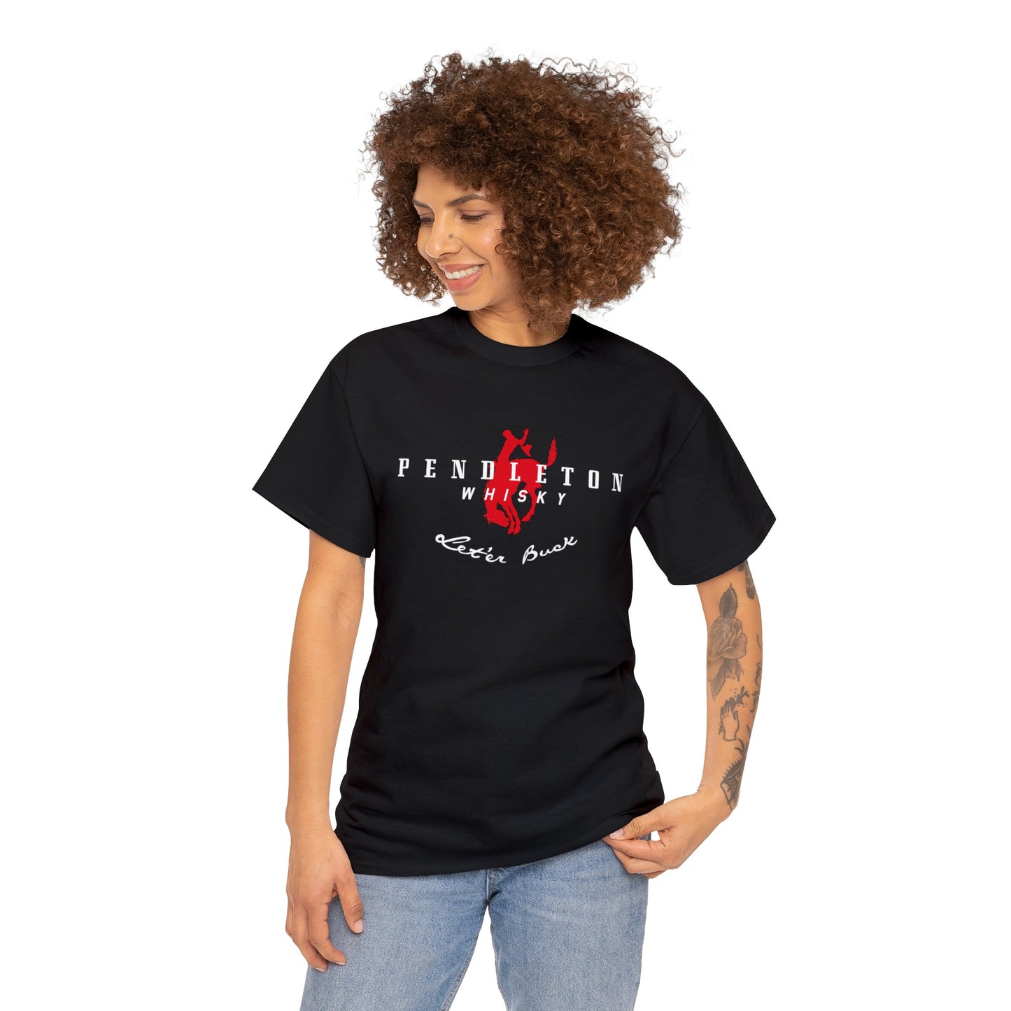 Pendleton Whisky - Let'er Buck - Unisex Heavy Cotton Tee