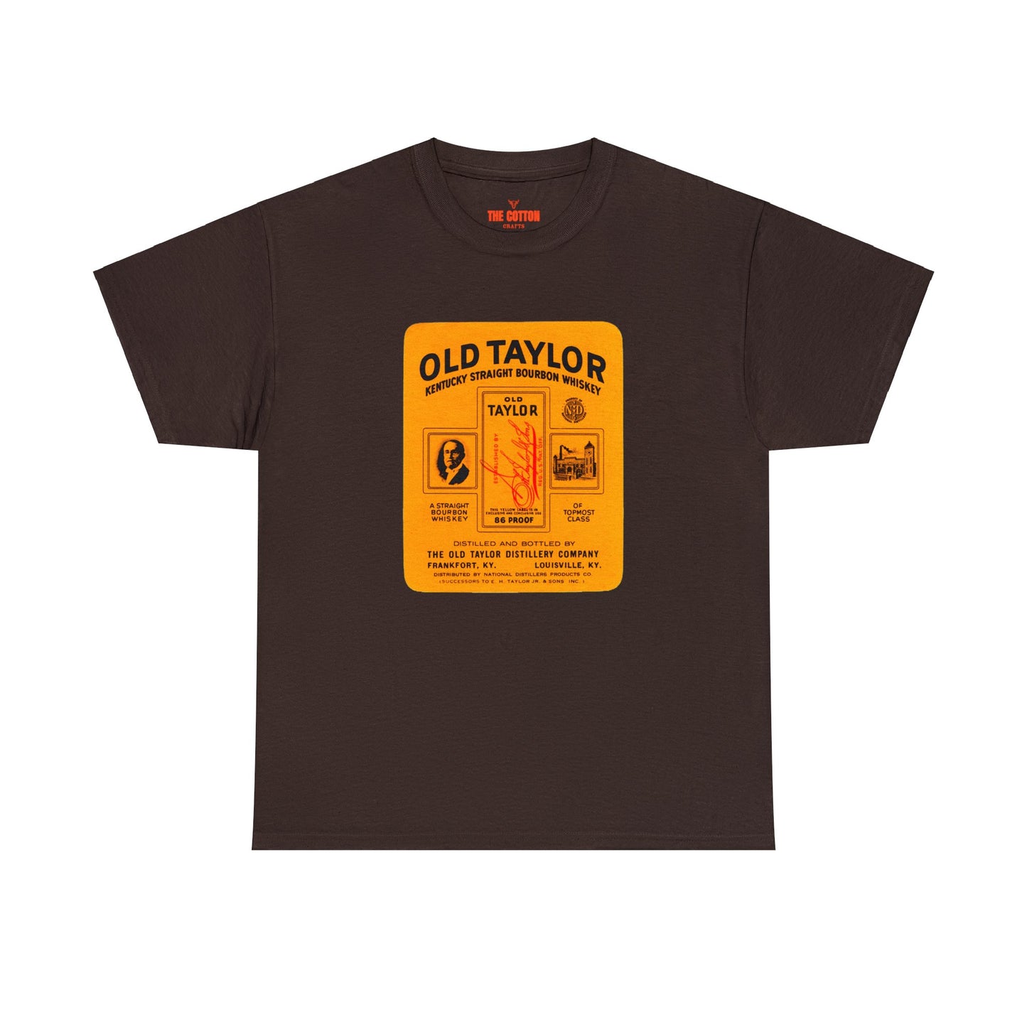 Old Colonel E H Taylor Unisex Heavy Cotton Tee, Buffalo Trace Pappy Blantons