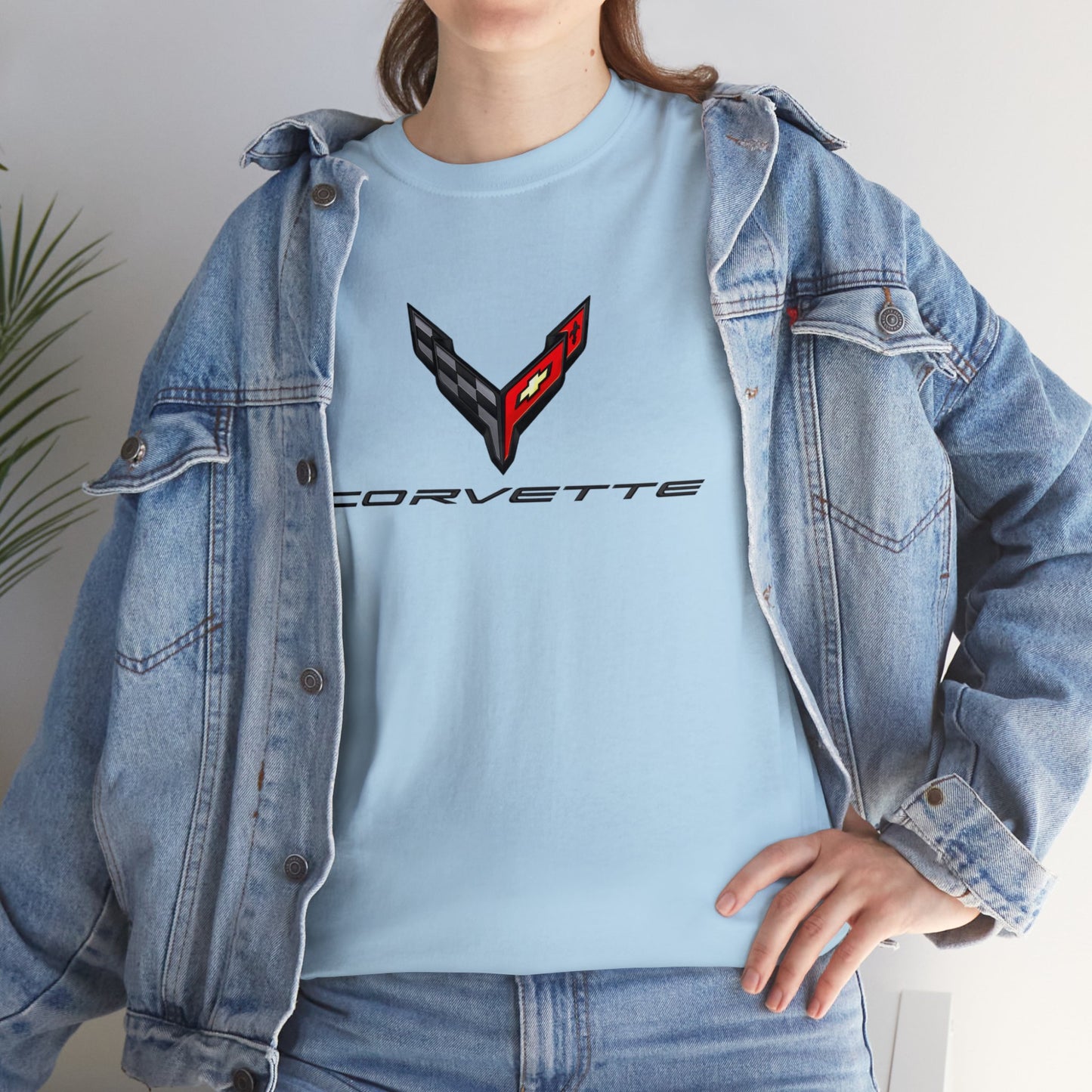 Corvette Racing Car, Chevrolet Corvette Luxury Car Unisex Heavy Cotton Tee