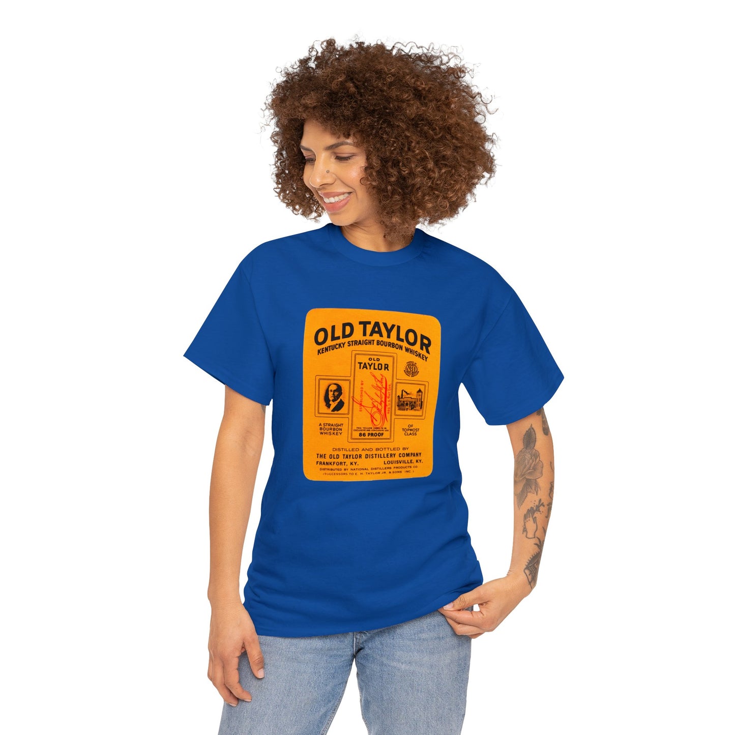 Old Colonel E H Taylor Unisex Heavy Cotton Tee, Buffalo Trace Pappy Blantons