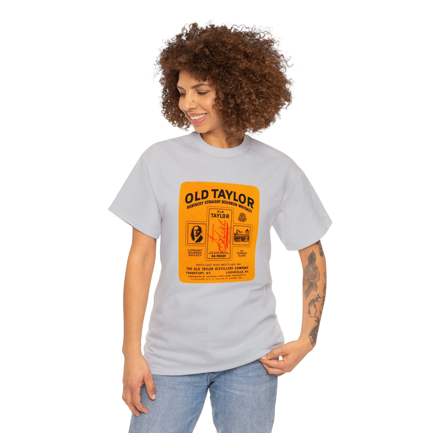 Old Colonel E H Taylor Unisex Heavy Cotton Tee, Buffalo Trace Pappy Blantons