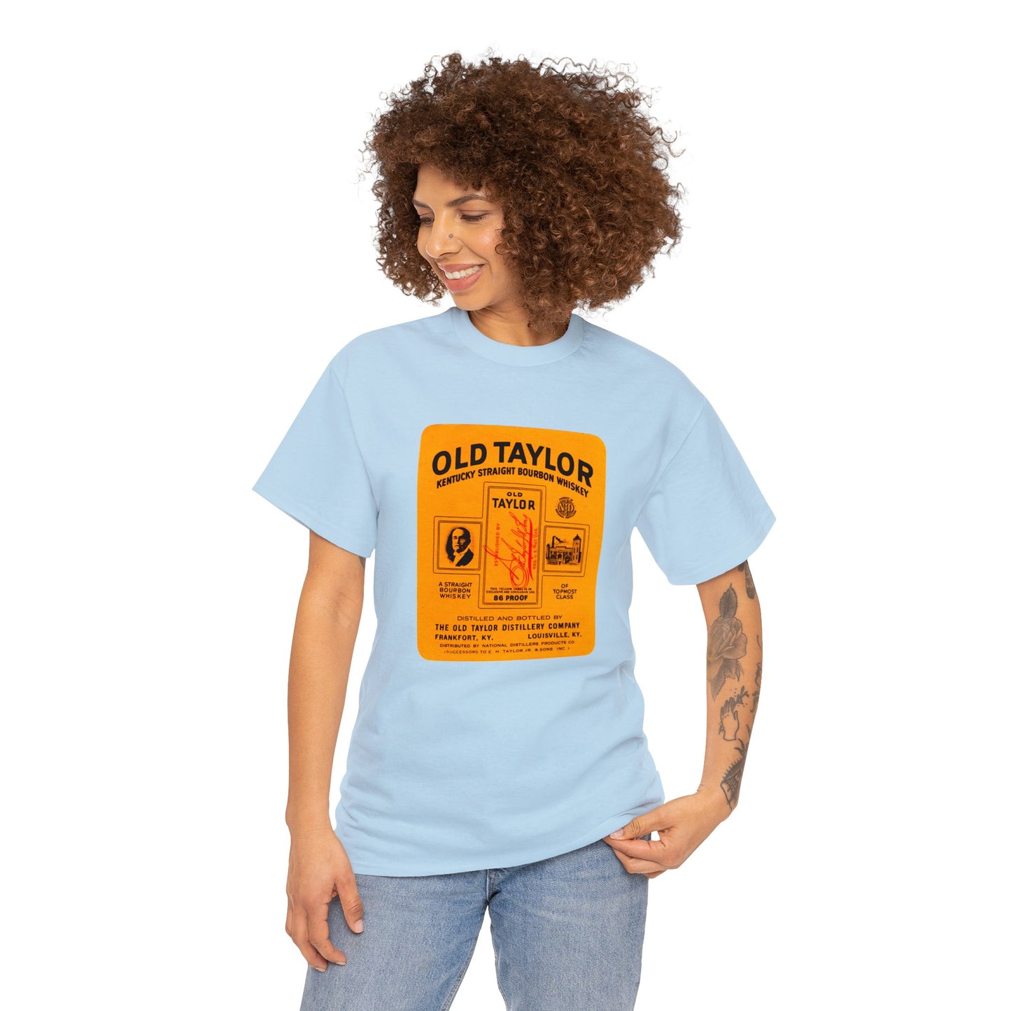 Old Colonel E H Taylor Unisex Heavy Cotton Tee, Buffalo Trace Pappy Blantons