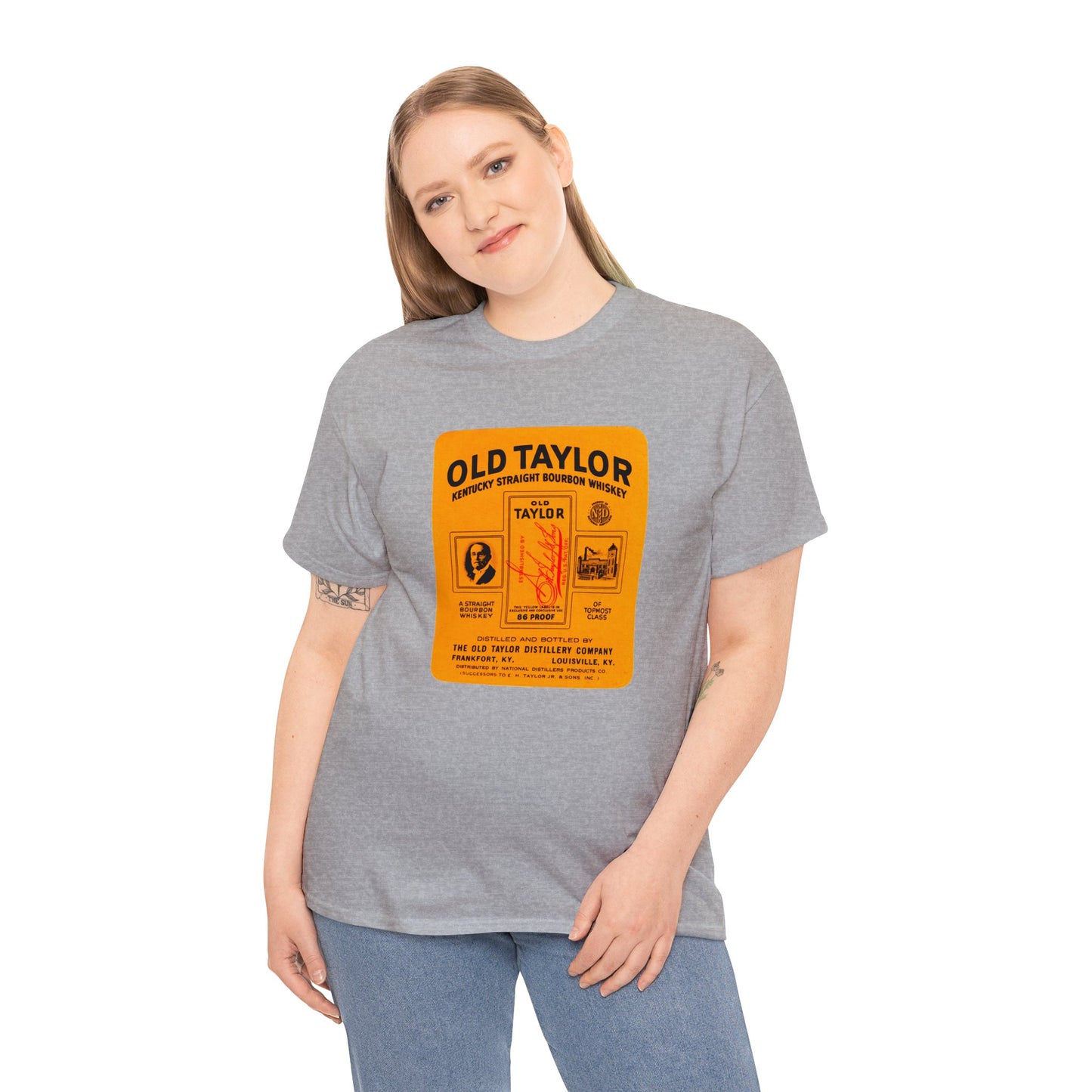 Old Colonel E H Taylor Unisex Heavy Cotton Tee, Buffalo Trace Pappy Blantons