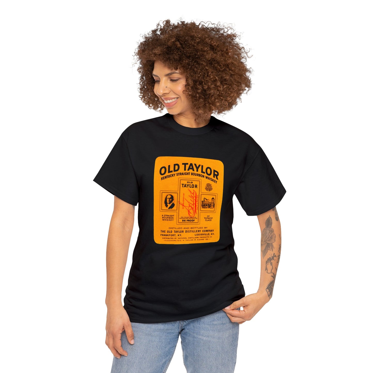 Old Colonel E H Taylor Unisex Heavy Cotton Tee, Buffalo Trace Pappy Blantons