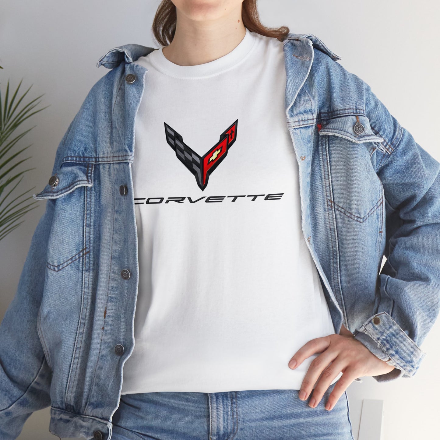 Corvette Racing Car, Chevrolet Corvette Luxury Car Unisex Heavy Cotton Tee