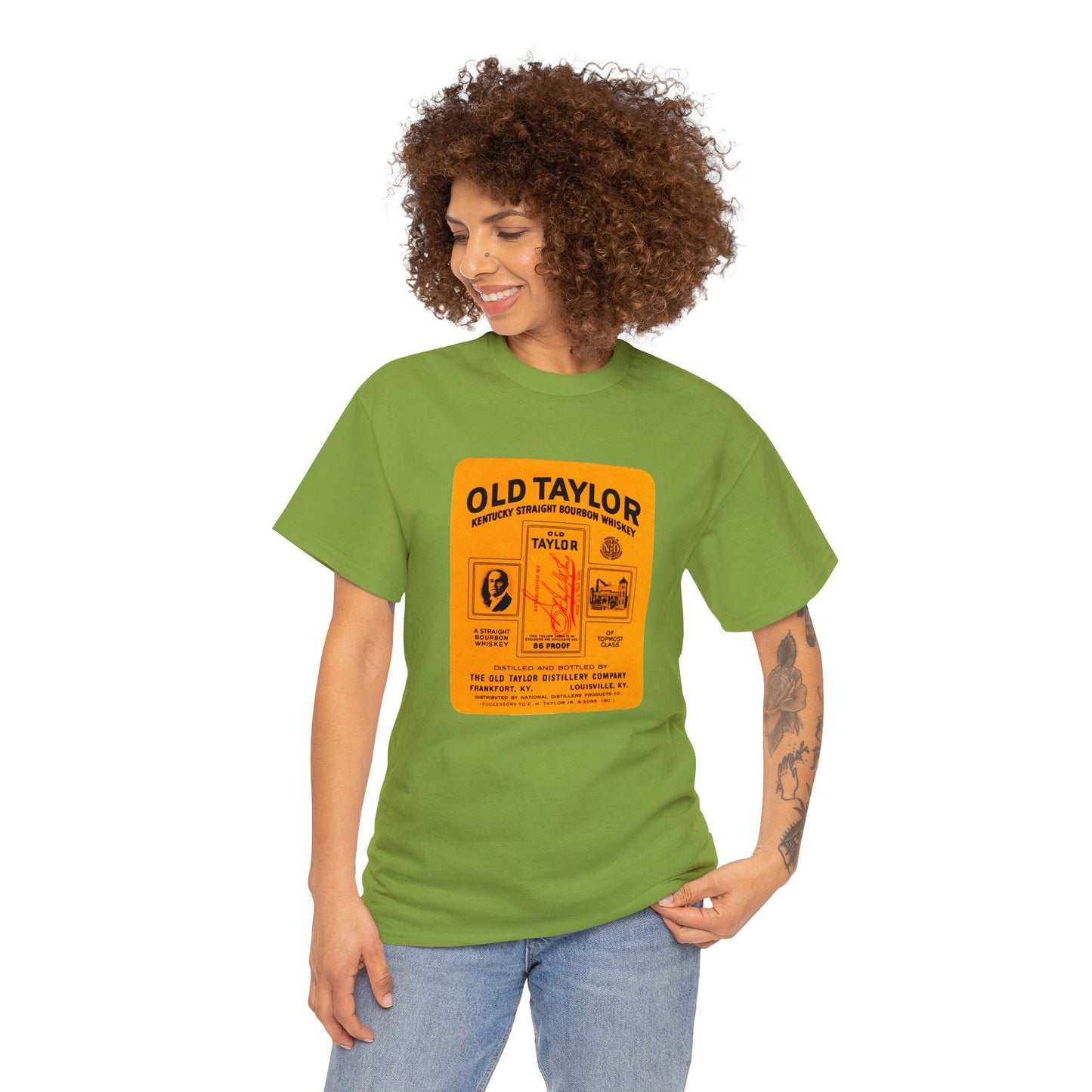 Old Colonel E H Taylor Unisex Heavy Cotton Tee, Buffalo Trace Pappy Blantons