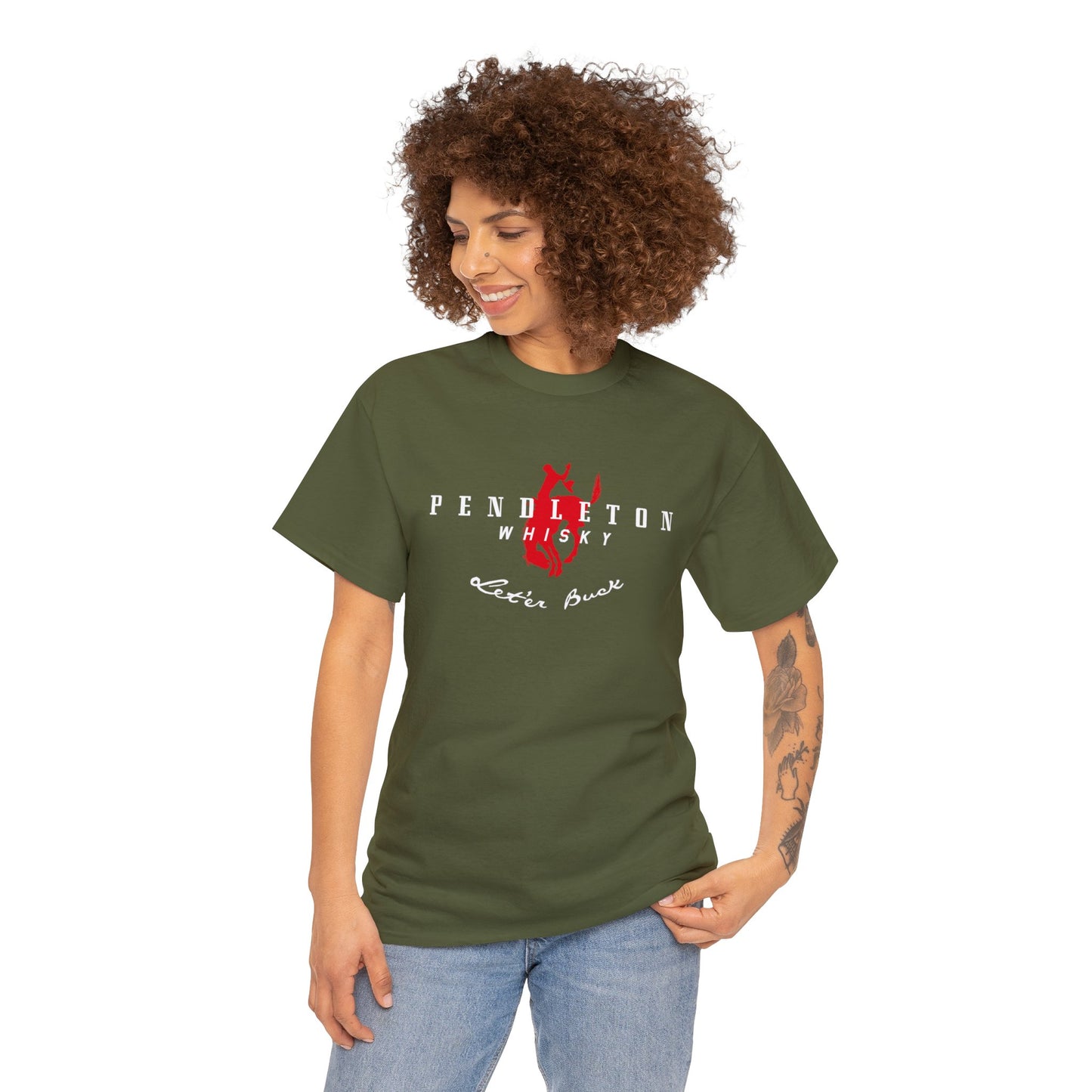 Pendleton Whisky - Let'er Buck - Unisex Heavy Cotton Tee