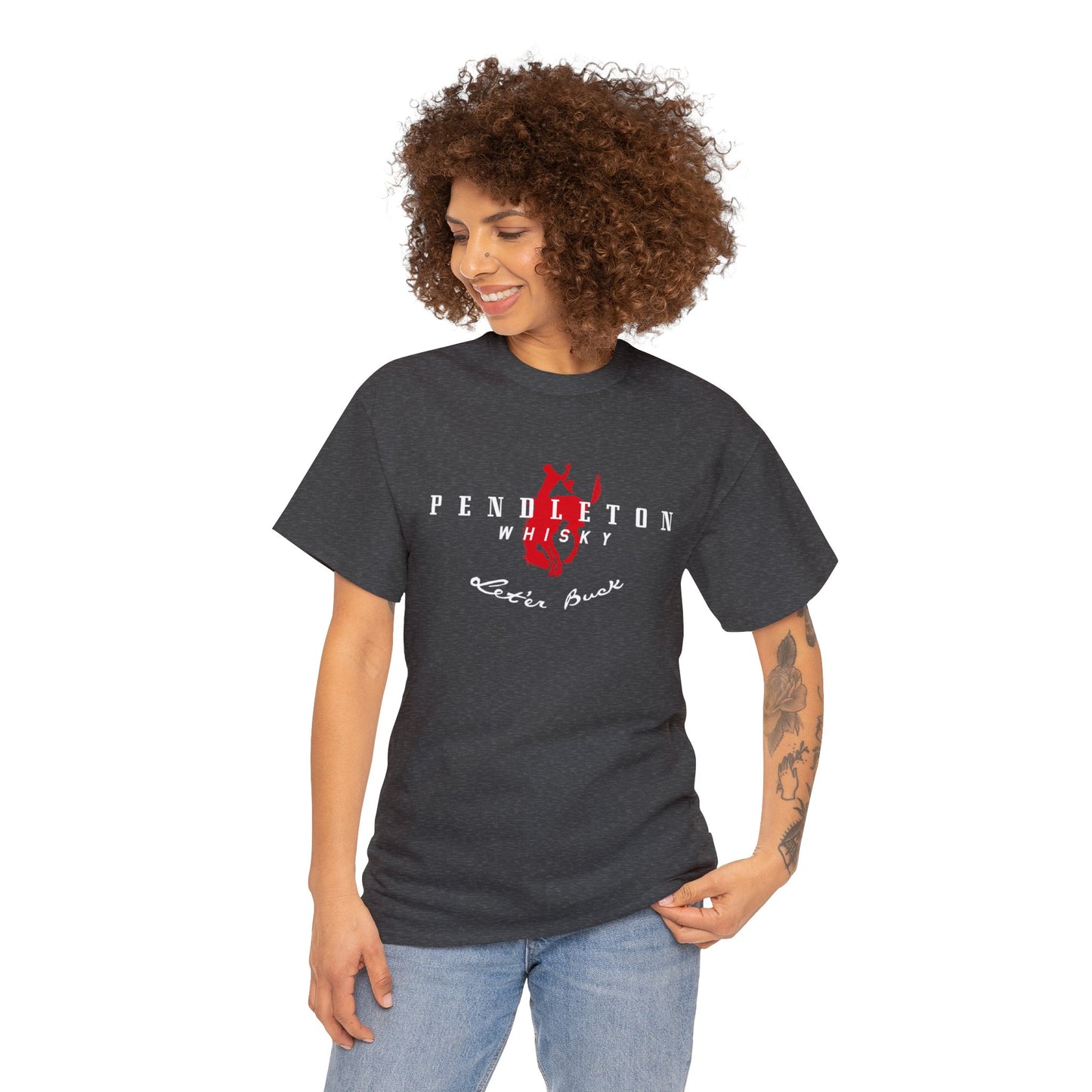 Pendleton Whisky - Let'er Buck - Unisex Heavy Cotton Tee