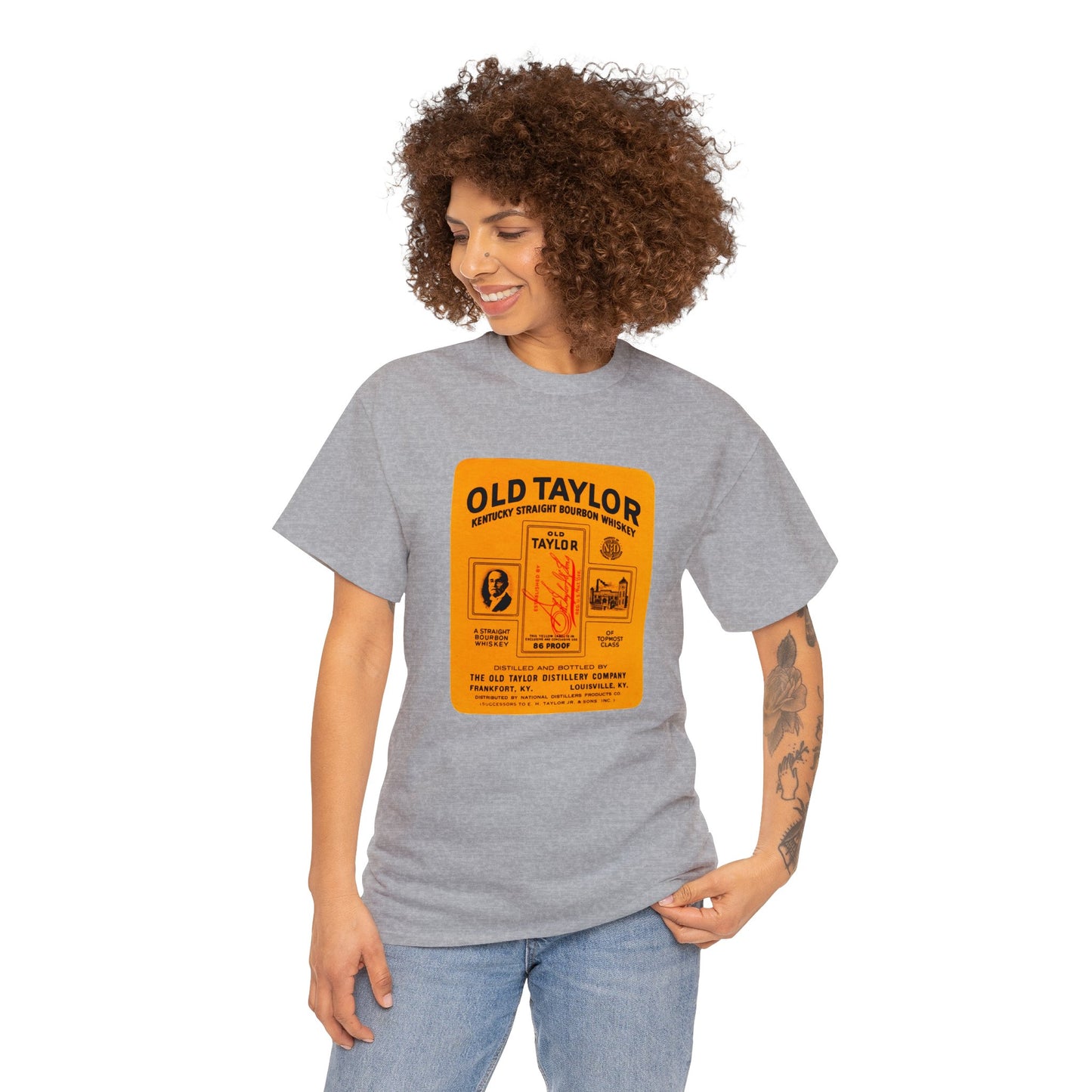 Old Colonel E H Taylor Unisex Heavy Cotton Tee, Buffalo Trace Pappy Blantons