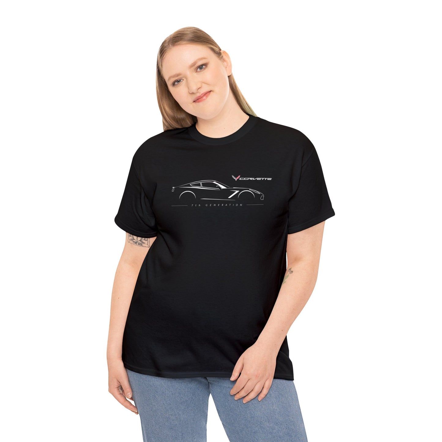 Corvette Racing Car, Chevrolet Corvette Luxury Car Unisex Heavy Cotton Tee