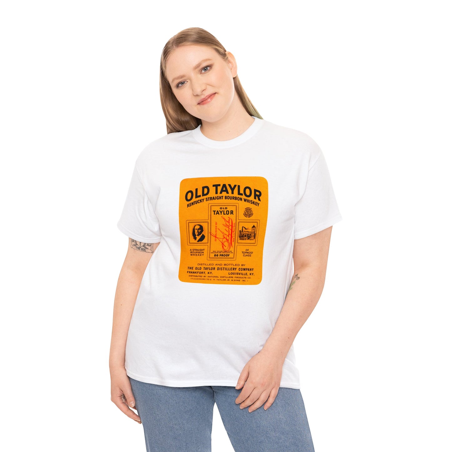 Old Colonel E H Taylor Unisex Heavy Cotton Tee, Buffalo Trace Pappy Blantons