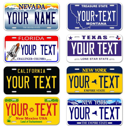 Your Text Custom License Plate United States Car License Plate Customized Text Personalized Name for USA Car Tags 12x6 Inch